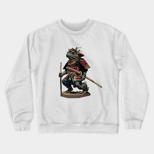 Samurai Frog Warrior Katana Crewneck Sweatshirt by Vlaa